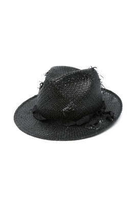 black-teardrop-crown-strap-hat