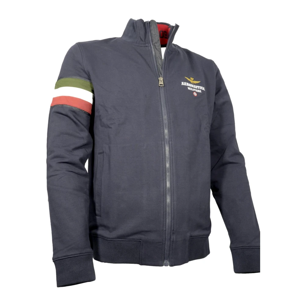 aeronautica militare Tricolor Arrows Full-Zip Sweater Blauw Blue Heren