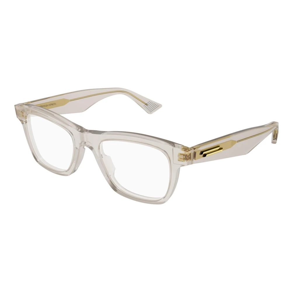 Bottega Veneta Unisex Gray Glasses, 51 Mm, Transparent Beige Eyewear Frames