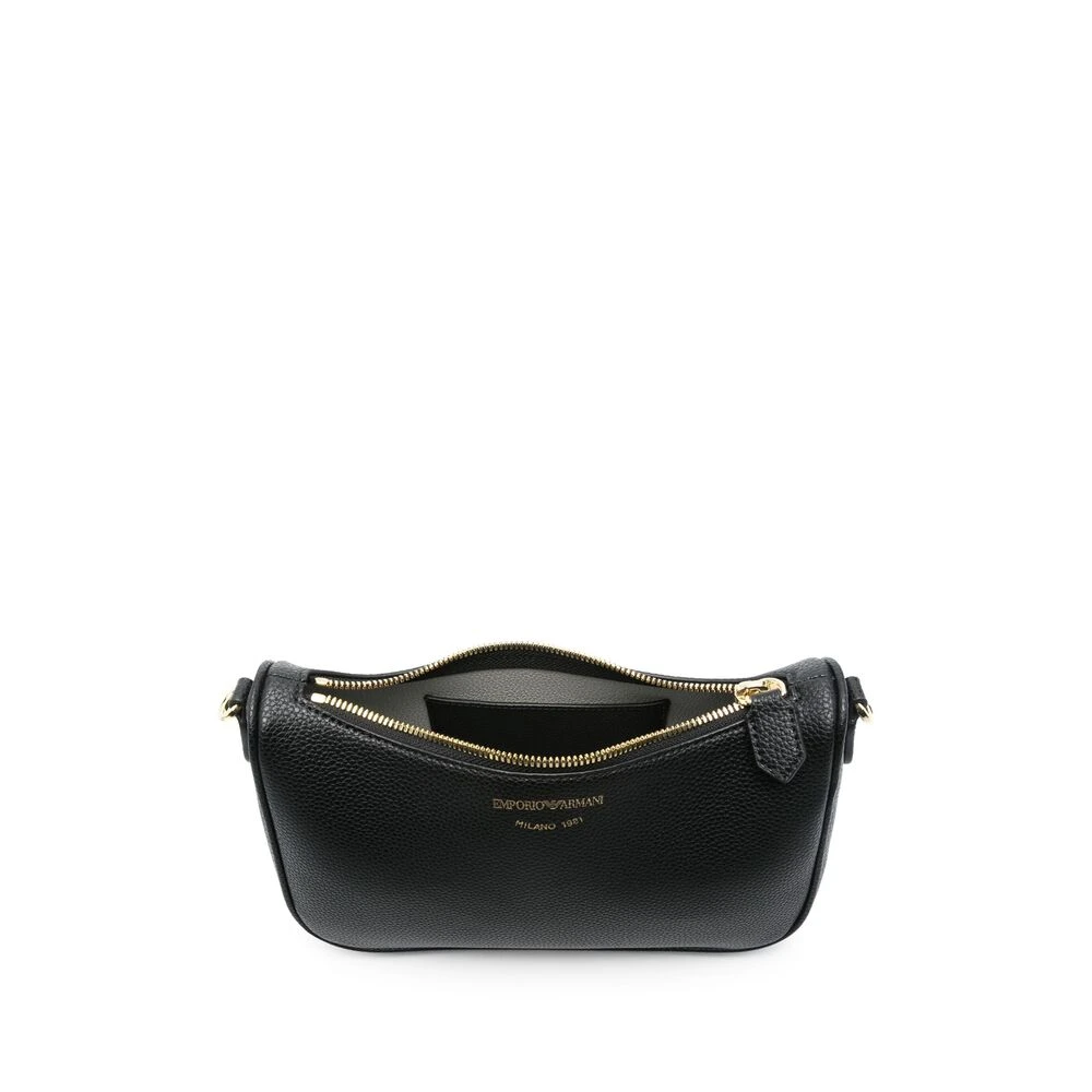 Emporio Armani Zwarte Schoudertas met Toprits Black Dames