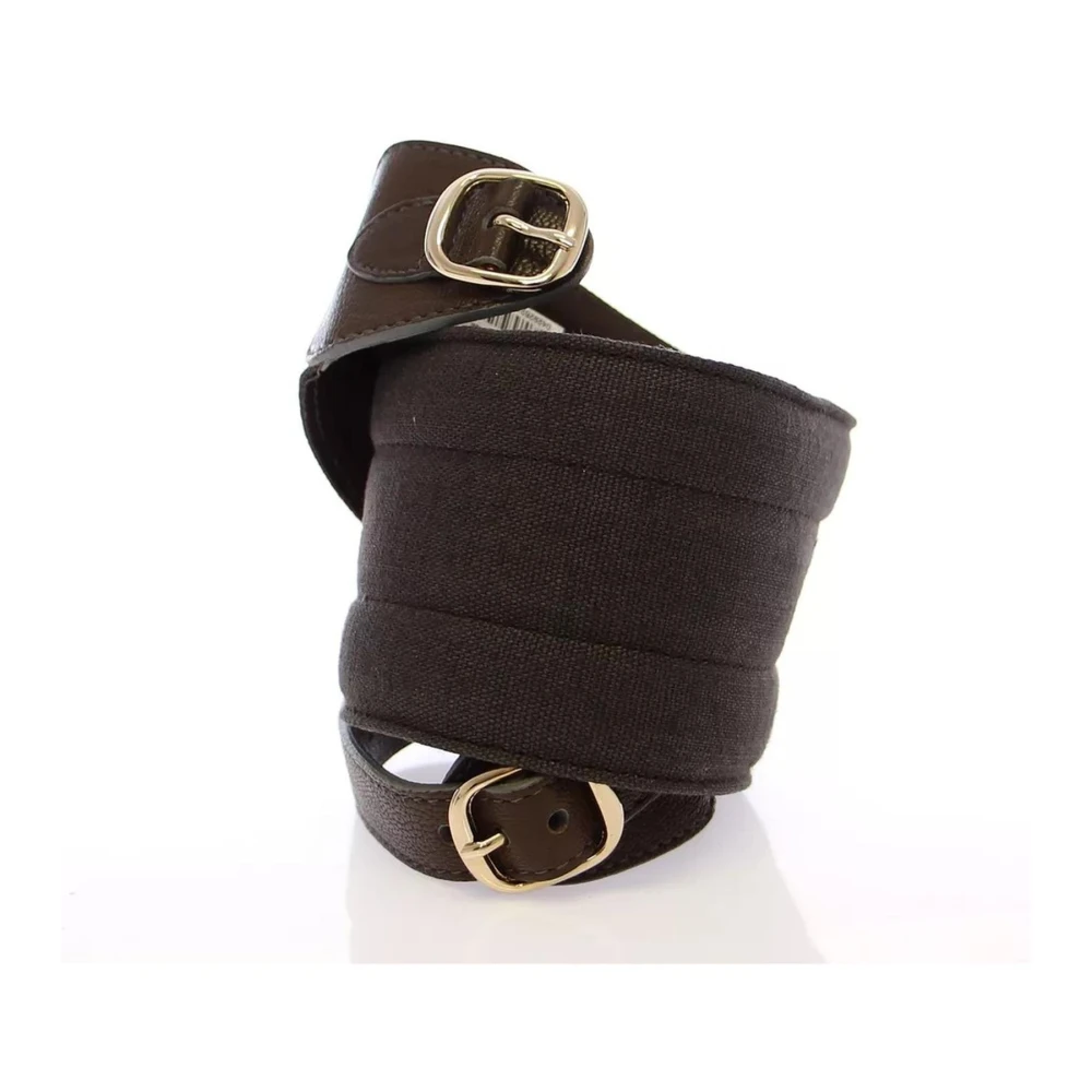 Dolce & Gabbana Bruin leren logo taille riem Brown Dames