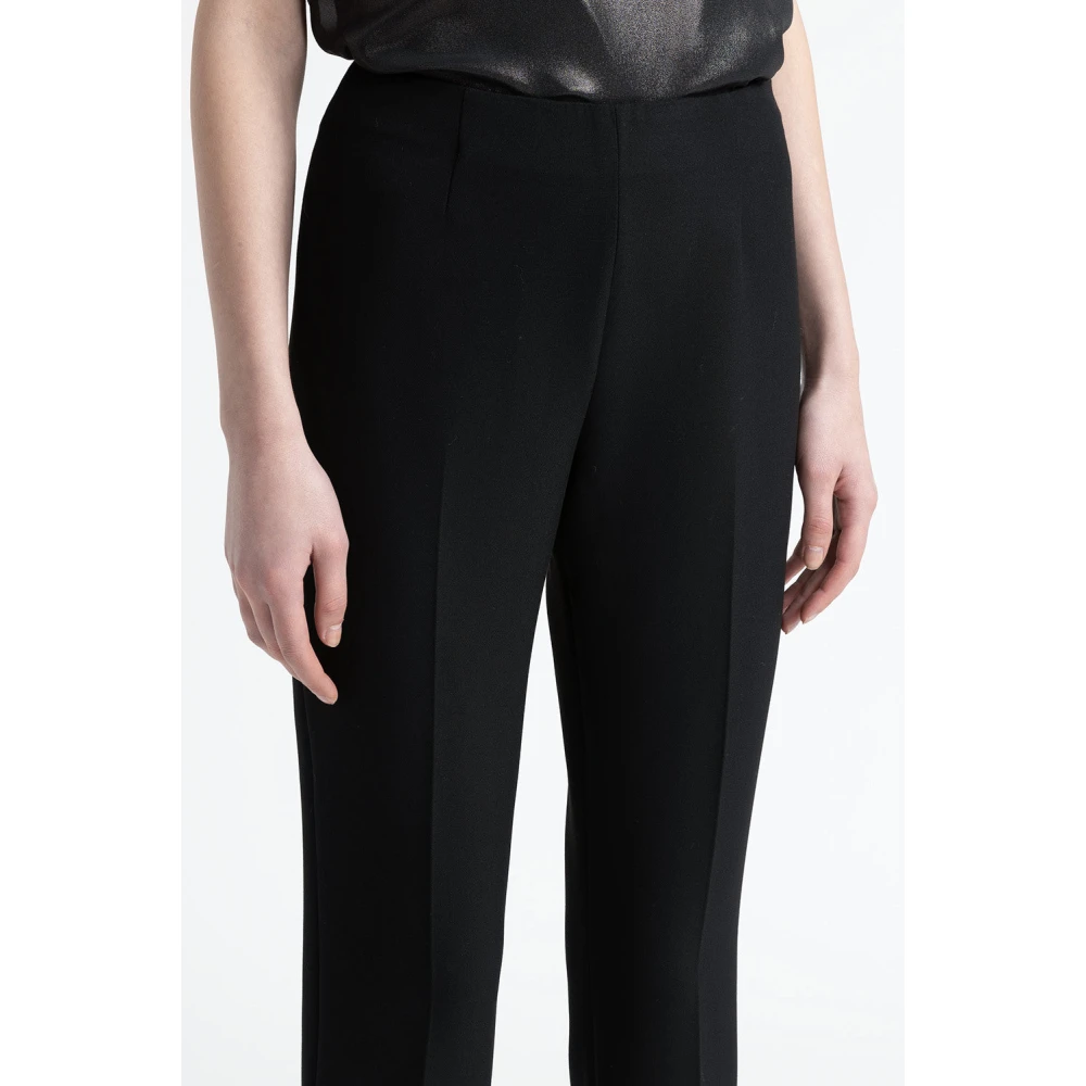 PESERICO Broek van tweeweg stretchstof Black Dames