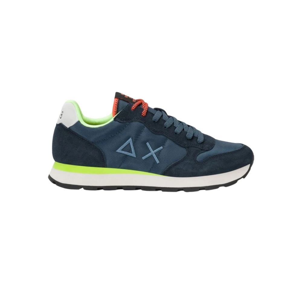 Sun68 Blue Sneakers, Male, 7 Uk, Tom Fluo Sneaker