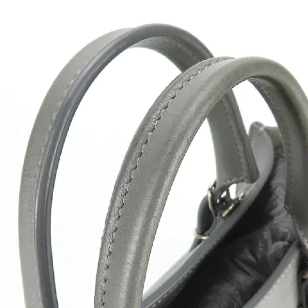Balenciaga Vintage Pre-owned Leather handbags Gray Dames