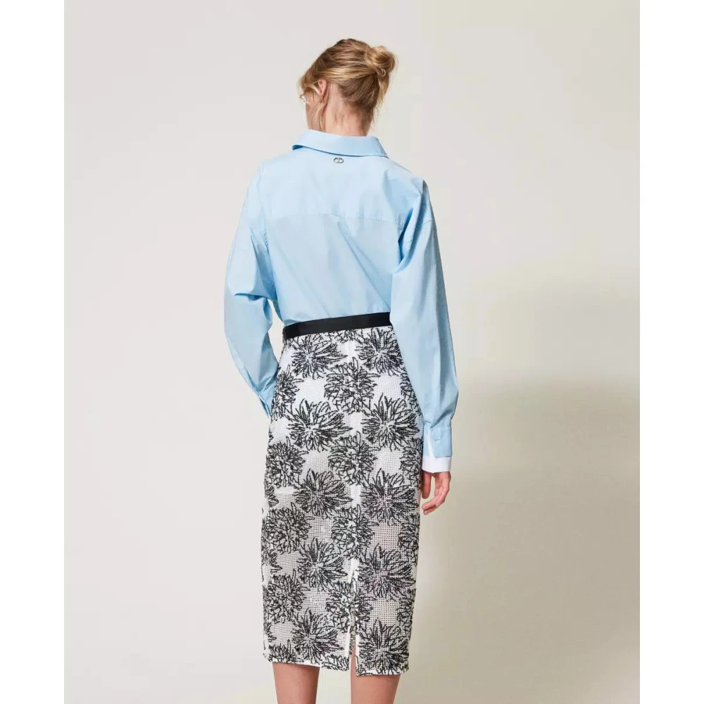 Twinset Pailletten Kokerrok Black Dames