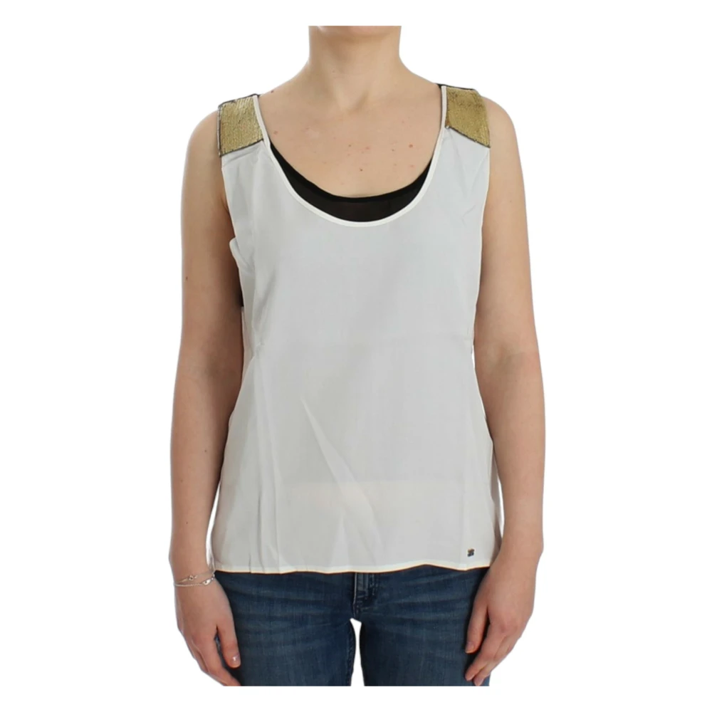 Costume National White Sleeveless Top - Female - Sleeveless Tops - M - Tops
