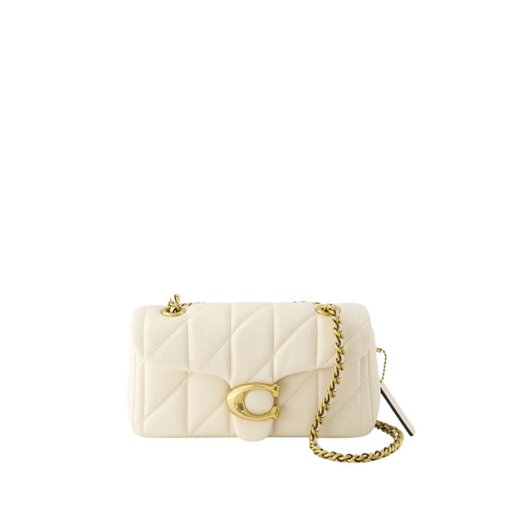 Coach Witte leren crossbody tas met klep Beige Dames