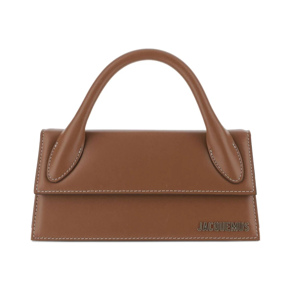 Jacquemus Brown Leather Shoulder Bag With Handle - Female - Handbags - One Size - Bags