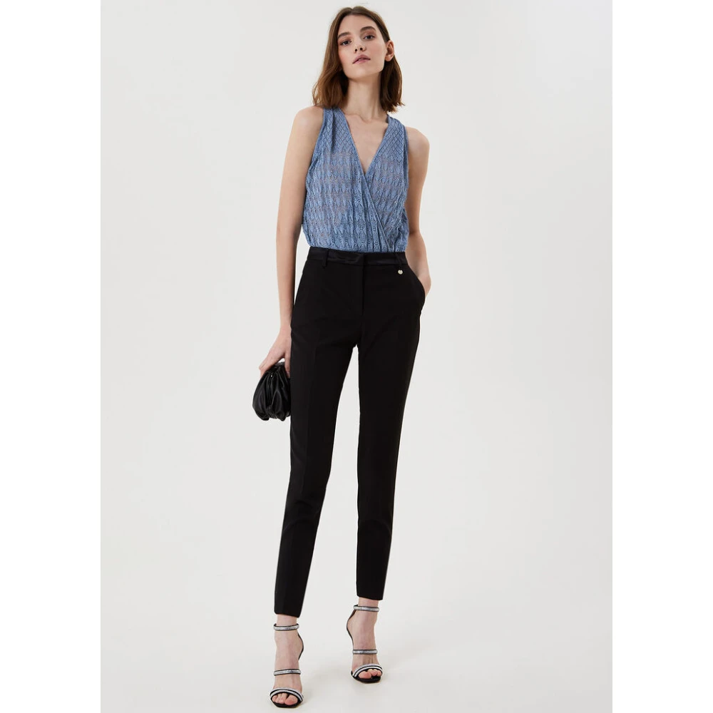 Liu Jo Slim-Fit Zwarte Broek Black Dames