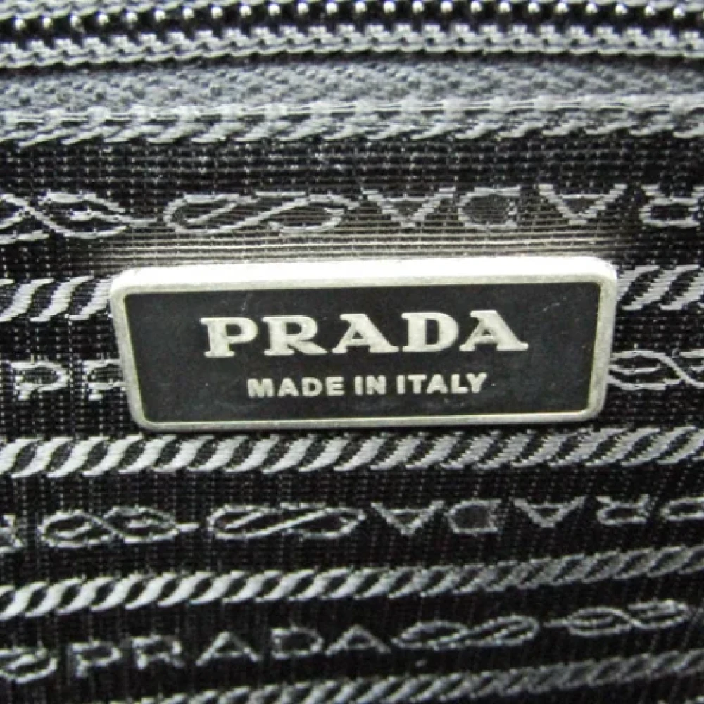 Prada Vintage Pre-owned Canvas prada-bags Black Dames