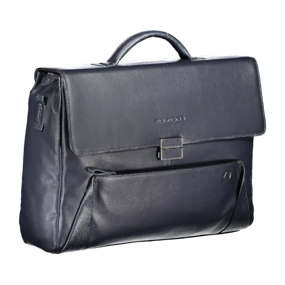 Piquadro Blauwe Heren Aktetas met Laptoptas Blue Heren