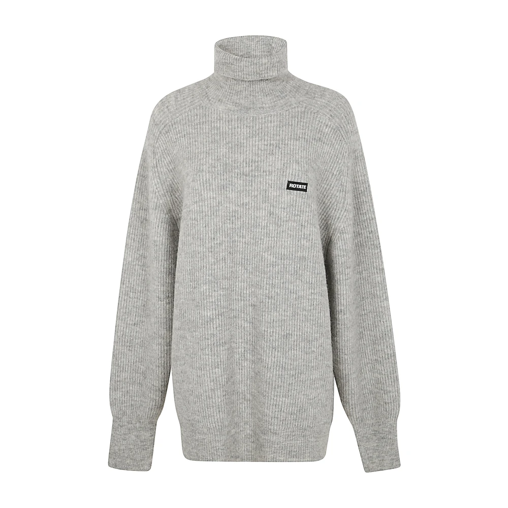 Rotate Birger Christensen Gezellige Turtleneck Sweater Gray Dames