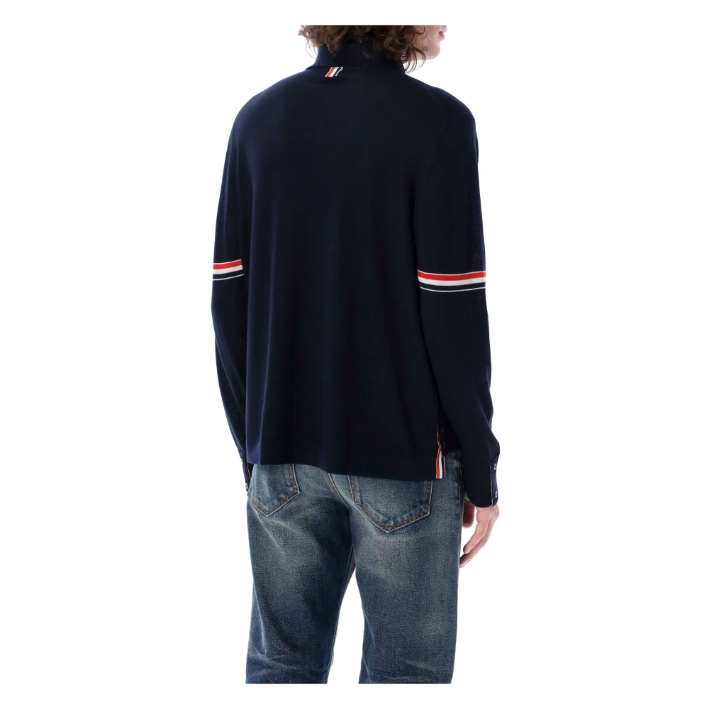 Thom Browne Navy Gebreide Kleding Sweater Aw24 Blue Heren