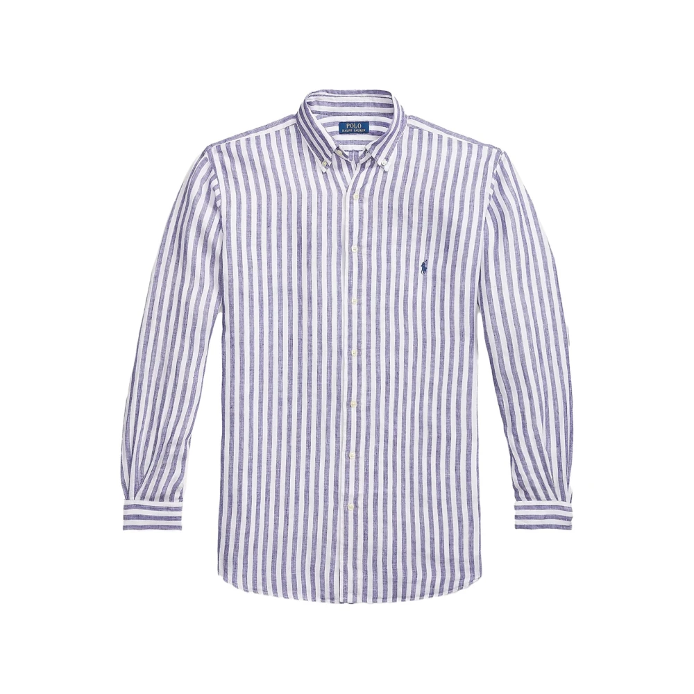 Polo Ralph Lauren Blauw Gestreept Casual Overhemd Blue Heren