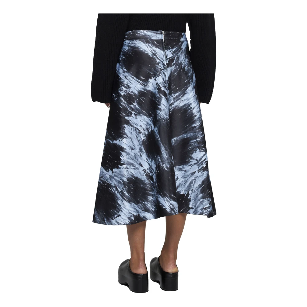 Marni Abstract Print A-Line Midi Rok Multicolor Dames