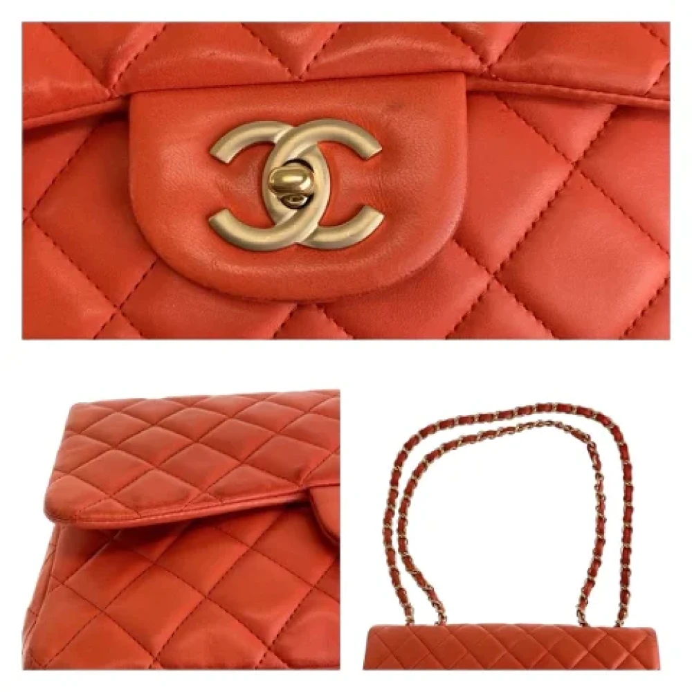 Chanel Vintage Pre-owned Leather crossbody-bags Orange Dames