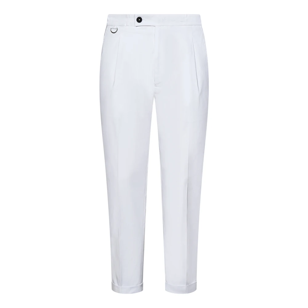 Low Brand Witte Slim-Fit Stretchbroek White Heren