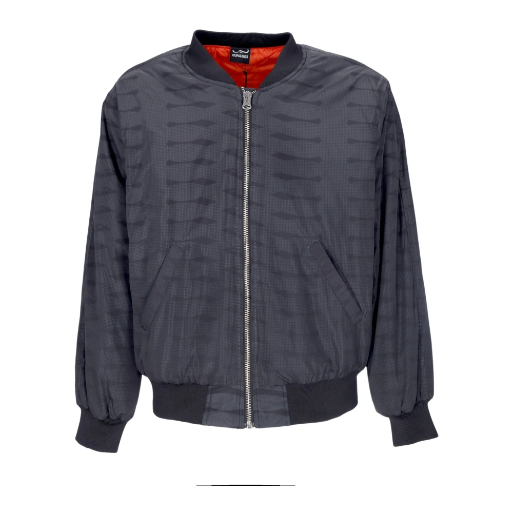 Propaganda Grijze Bomberjack met Geribbelde Details Gray Heren