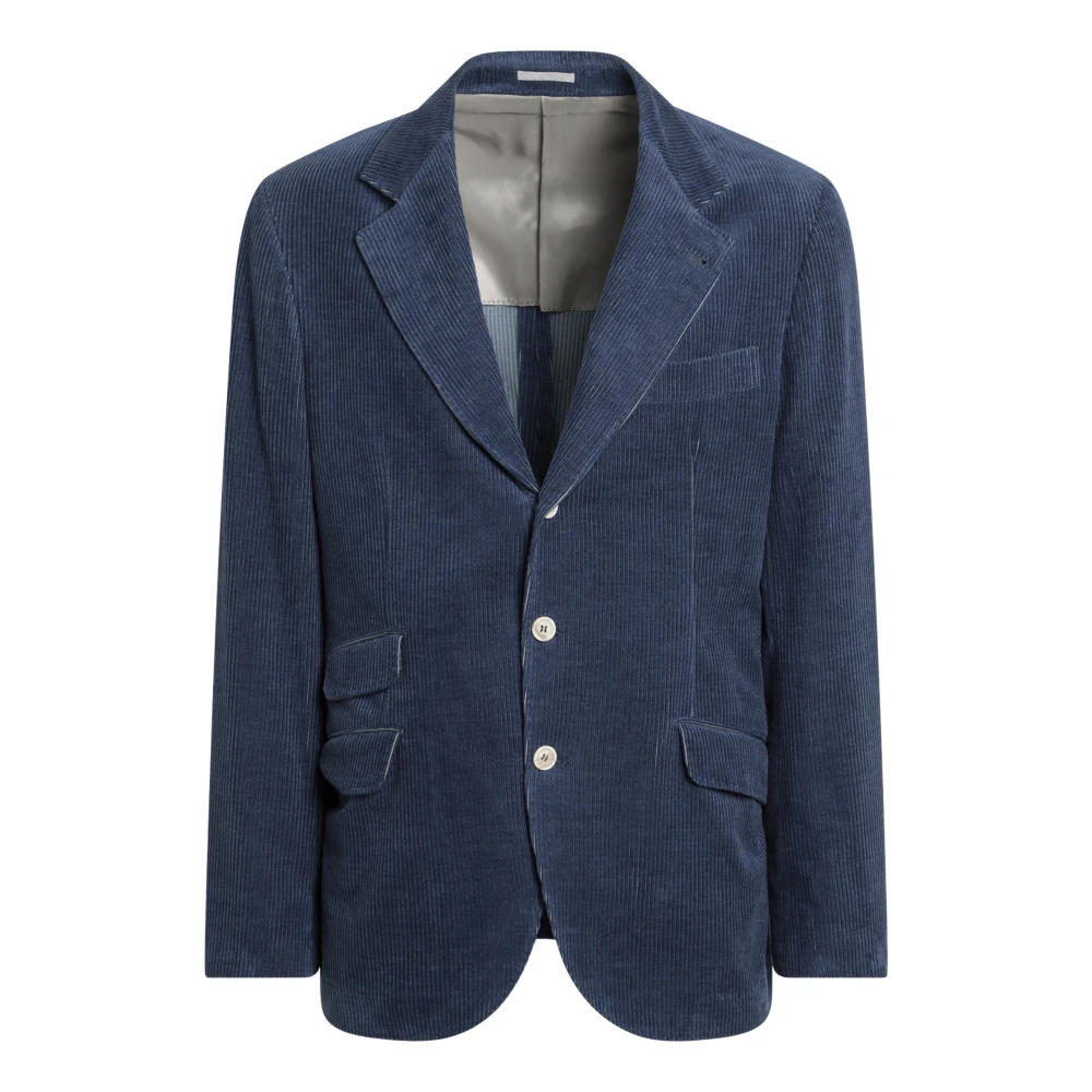 BRUNELLO CUCINELLI Single-Breasted Jas Blue Heren