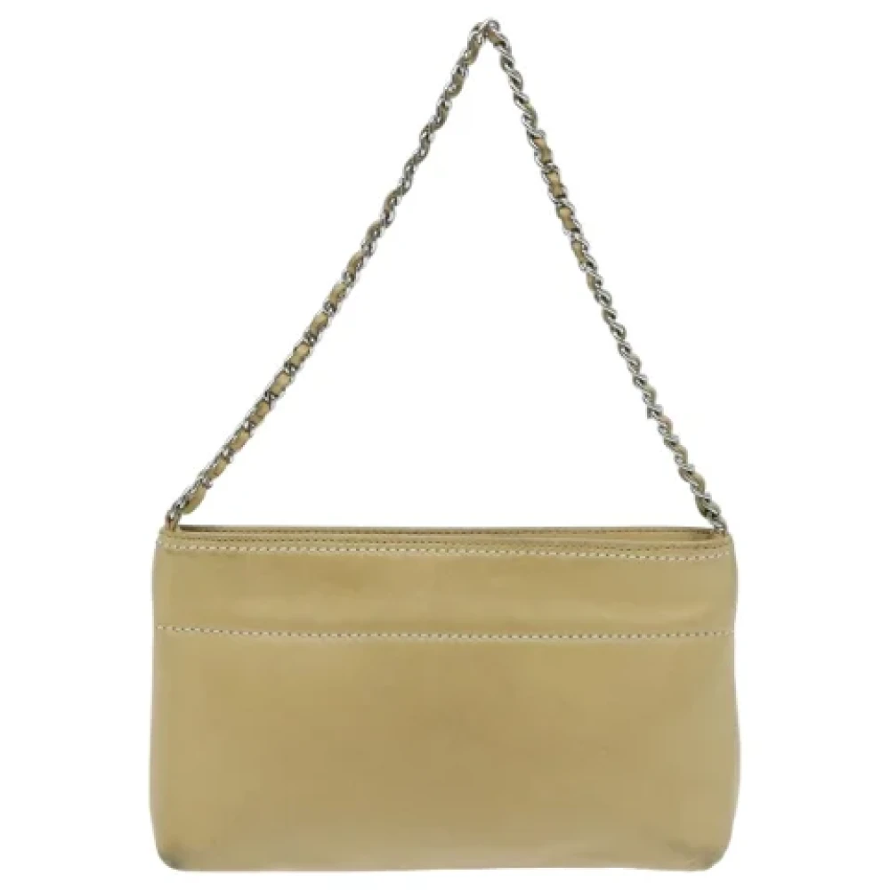 Chanel Vintage Pre-owned Leather chanel-bags Beige Dames