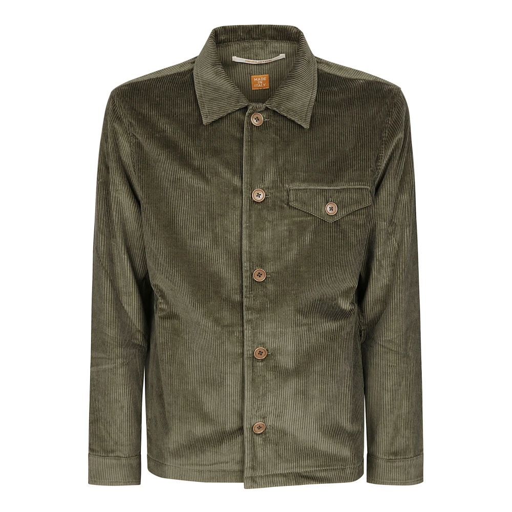 Hindustrie Elegante Shirt met Praktische Details Green Heren