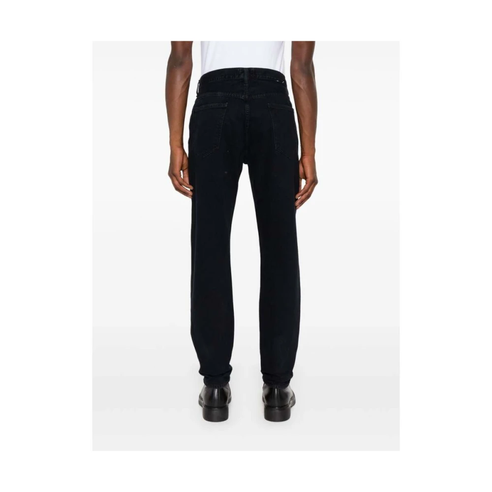 Agolde Zwarte Denim Straight Leg Jeans Black Heren