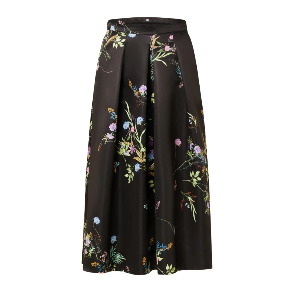 RIANI Chique en vrouwelijke midi-rok met bloemenprint Black Dames