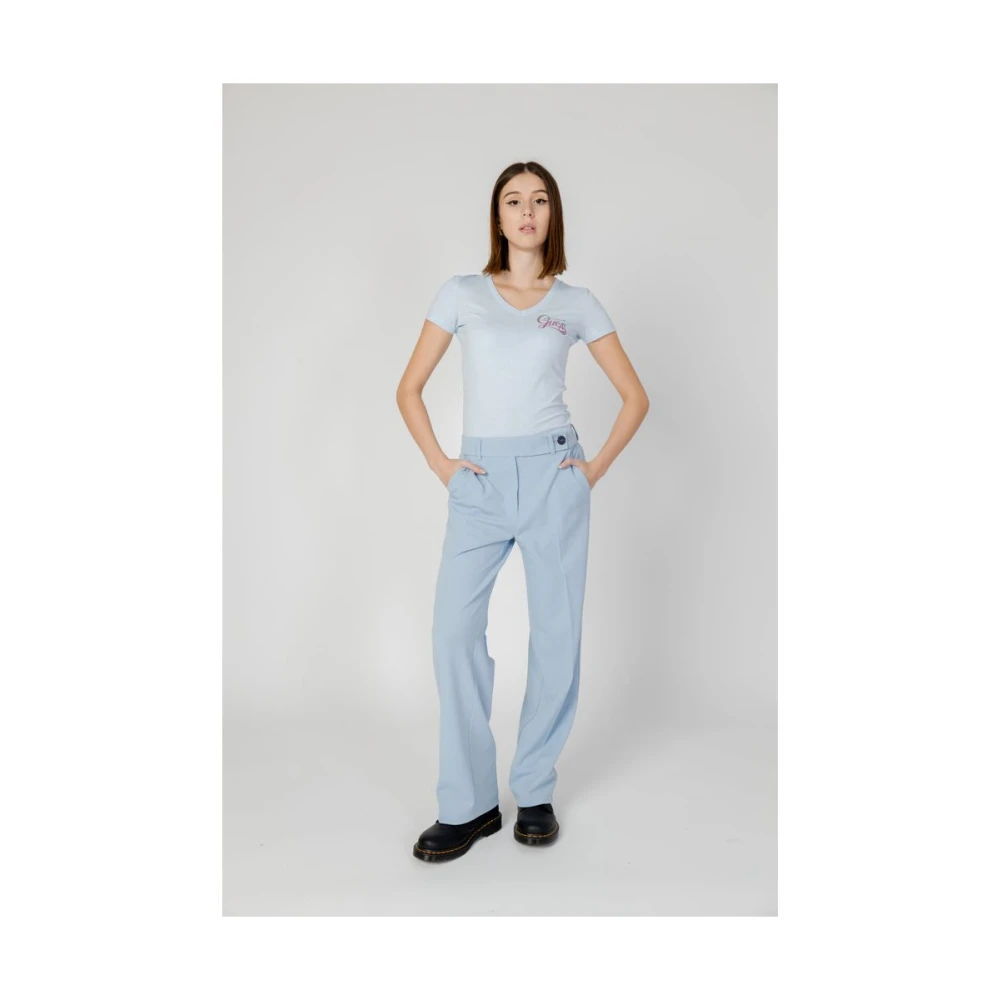 Only Blauwe Polyester Jeans & Sigarettenbroek Blue Dames