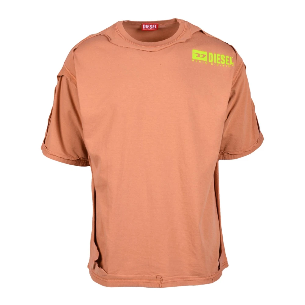 Diesel Katoenen T-shirt Pink Heren
