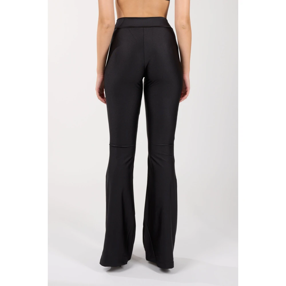 Just Cavalli Hoge taille lycra leggings met metalen accessoire Black Dames