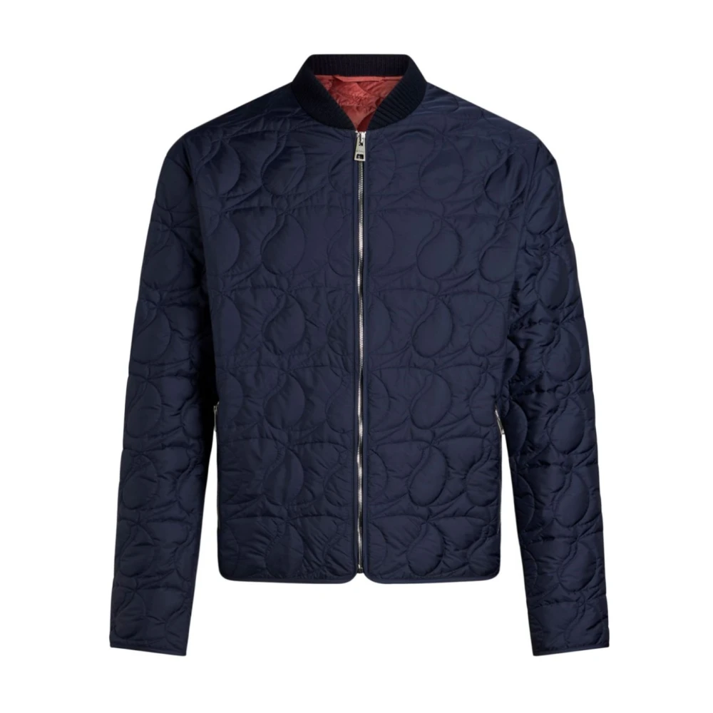 ETRO Gewatteerde Paisley Jassen Blue Heren