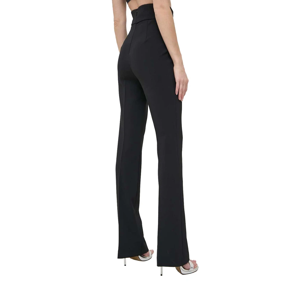 pinko Flare broek met hoge taille en verborgen rits Black Dames