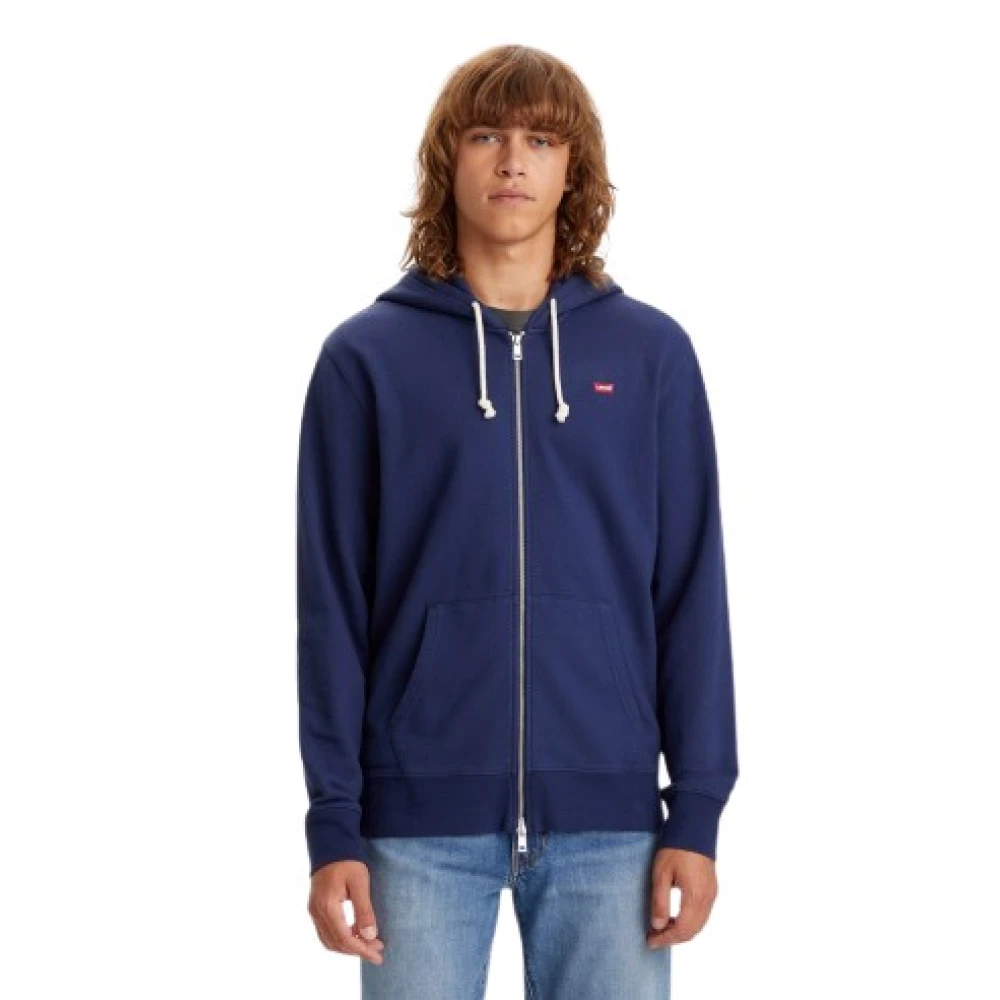Levi's , Zip-Throughs, Male, Blue, S, Zip-Through Sweatshirt