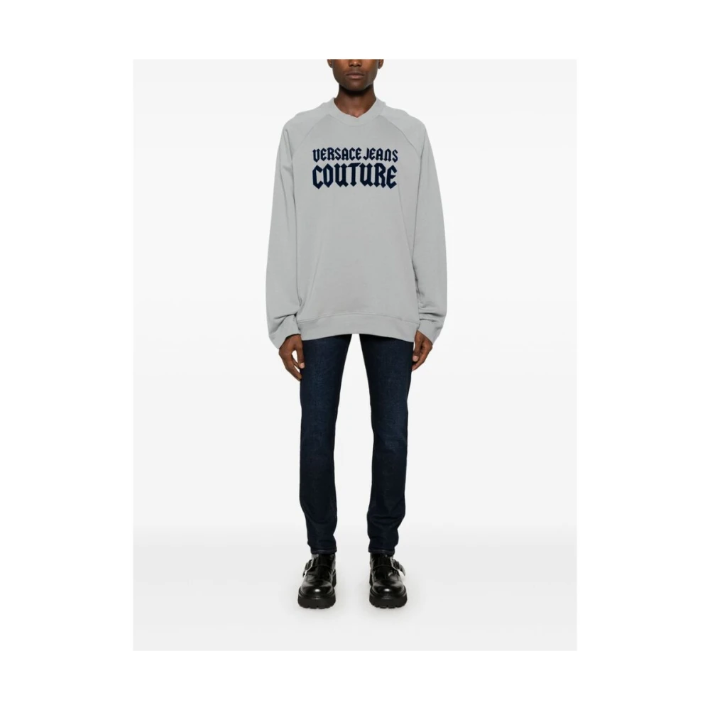 Versace Jeans Couture Lichtgrijs Fleece Crew Neck Sweatshirt Gray Heren