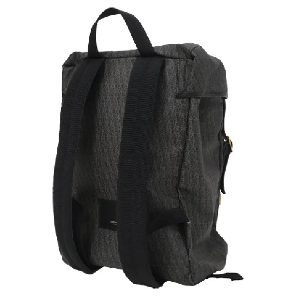 Yves Saint Laurent Vintage Pre-owned Canvas backpacks Black Dames