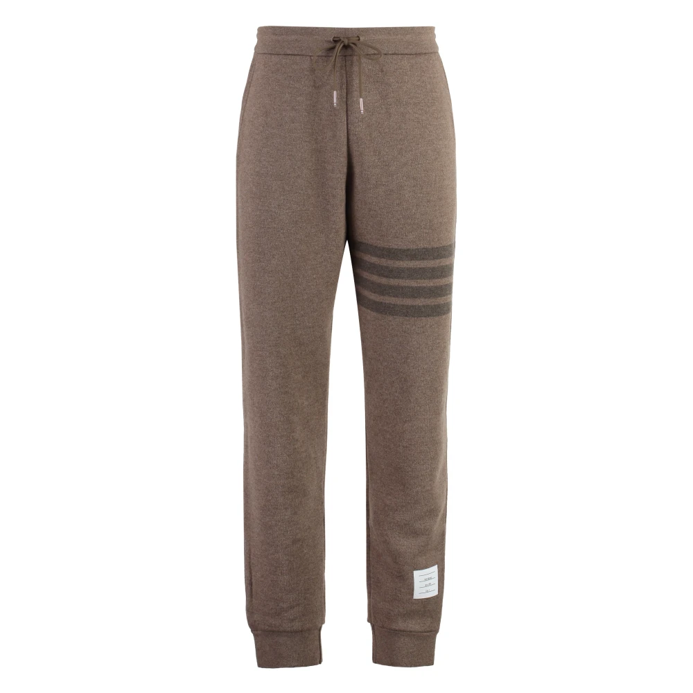 Thom Browne Gestreepte Virgin Wool Track Pants Brown Heren