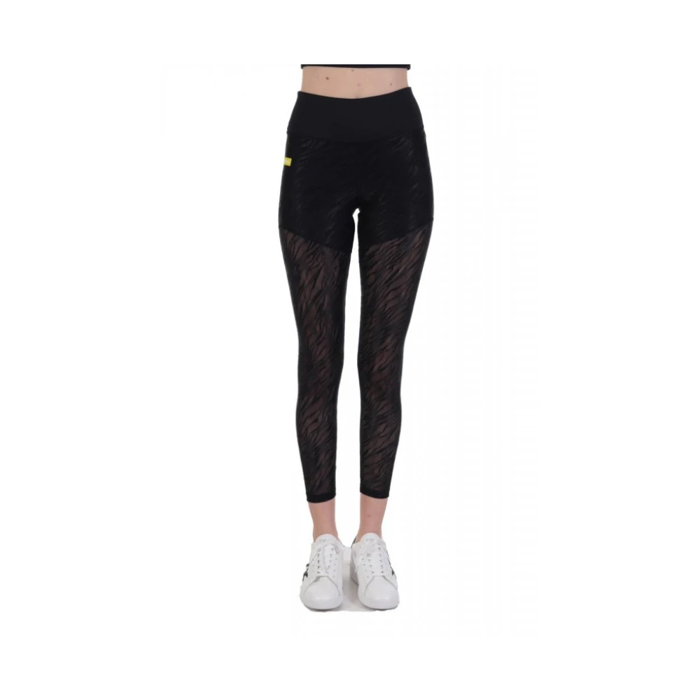 Emporio Armani Ea7 Vrouw Zwart 7 Clear Logo Jersey Leggings
