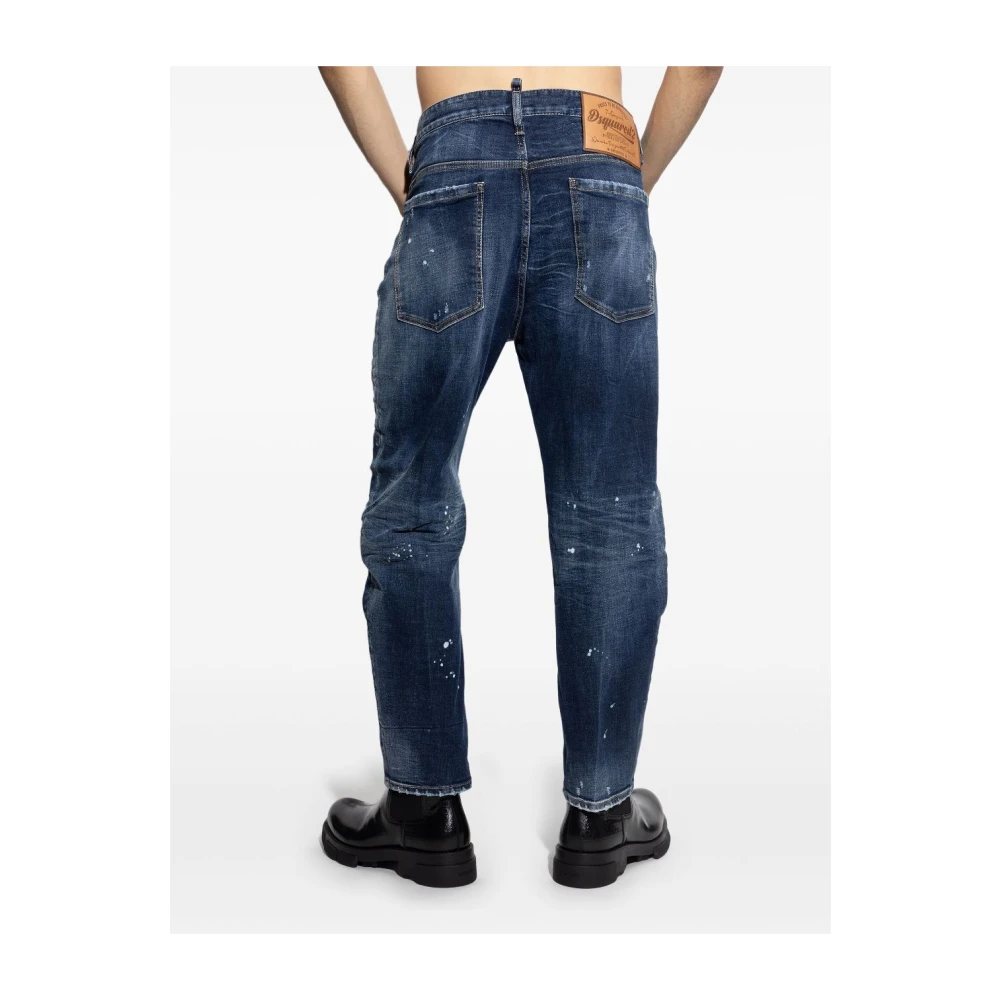 Dsquared2 Blauwe Denim Jeans voor Mannen Blue Heren