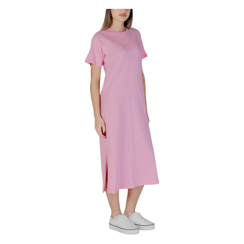 b.Young Katoenen Dames Lente Zomer Jurk Collectie Pink Dames