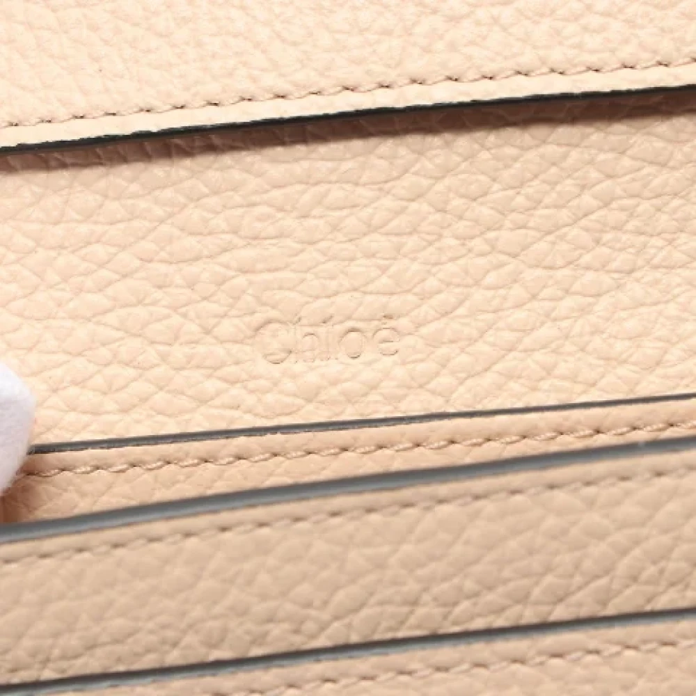 Chloé Pre-owned Leather wallets Beige Dames