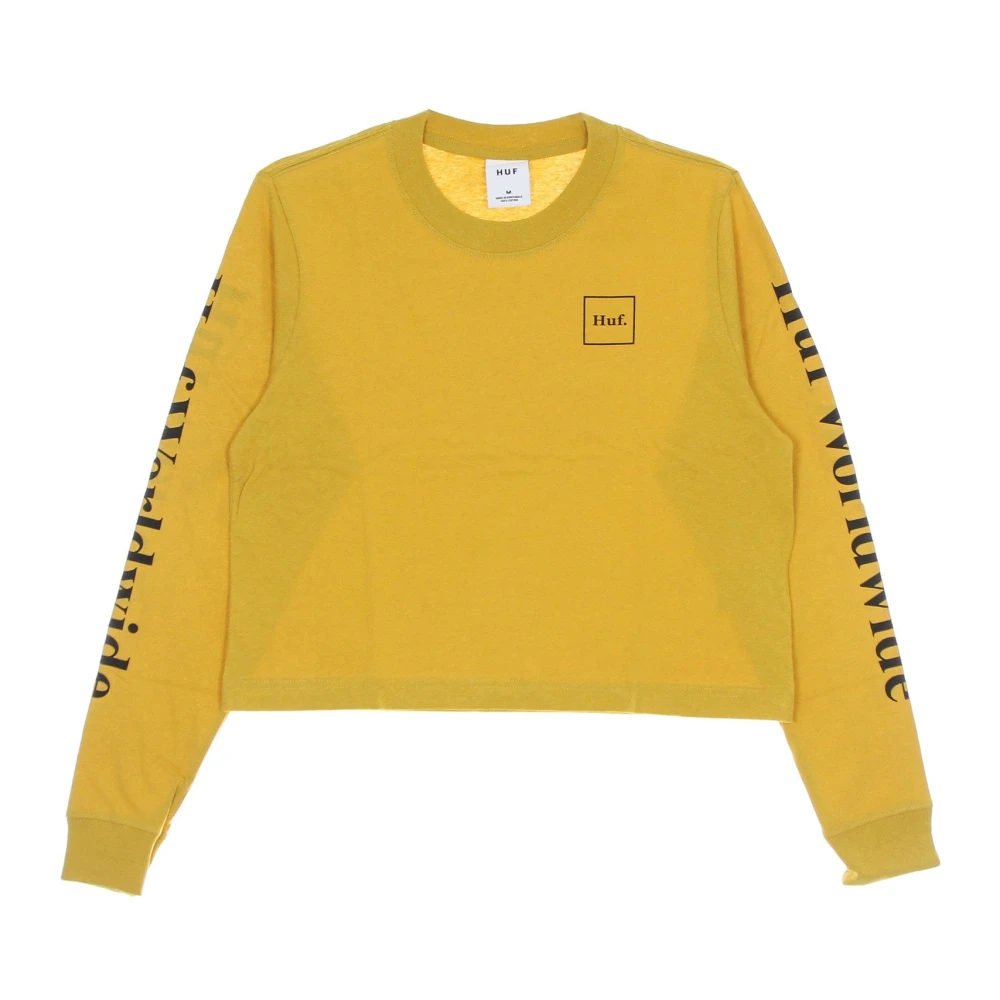 HUF Domestic Crop Tee - Streetwear Kollektion Yellow, Dam