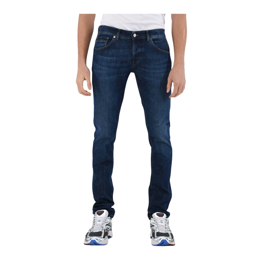 Dondup Gebruikte Skinny Jeans met Metalen Logo Blue Heren