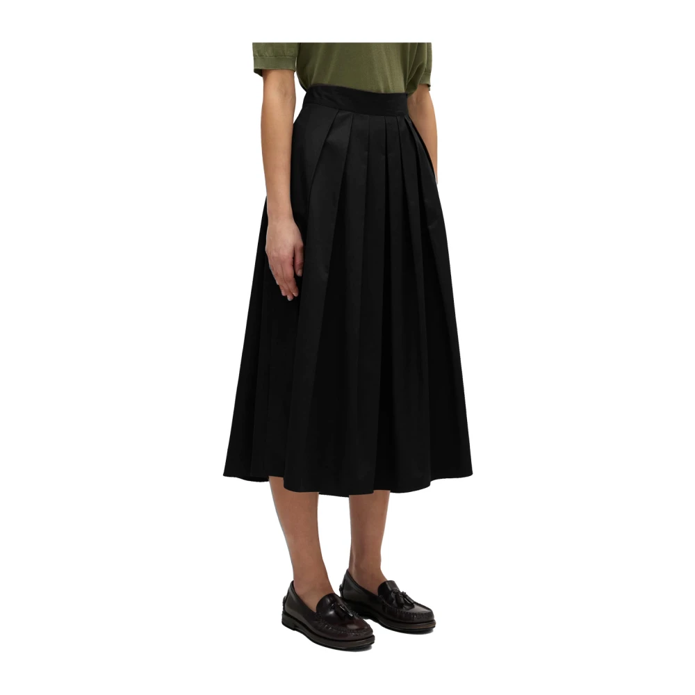 Aspesi Geplooide katoenen rok Blue Dames
