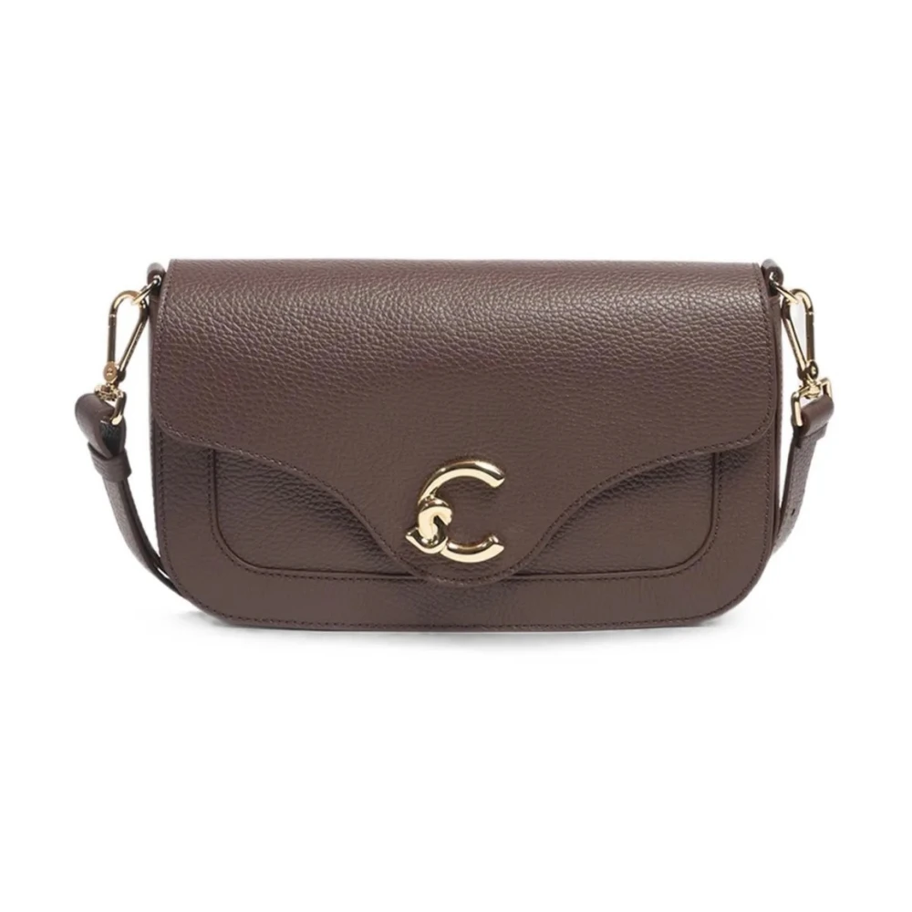 Coccinelle Handbag Grained Leather - Female - Shoulder Bags - Brown - One Size - Bags