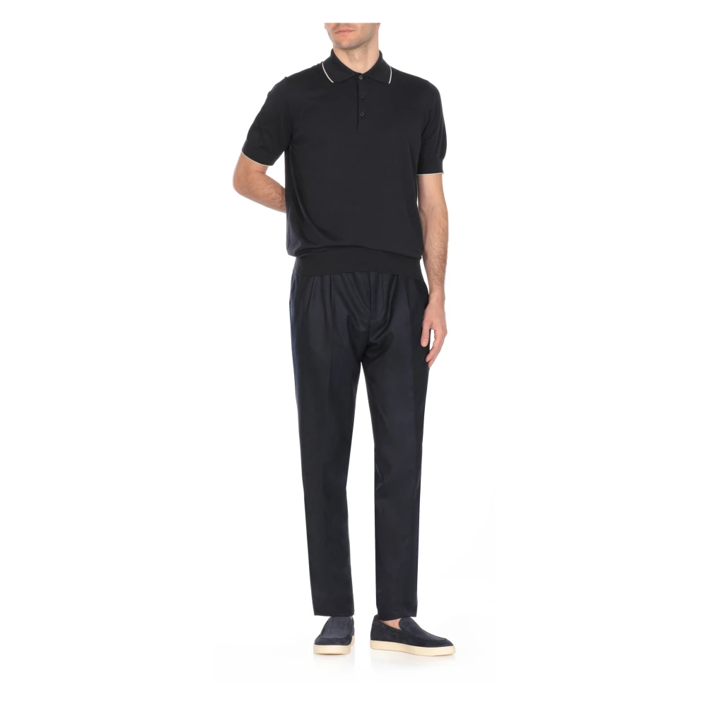BRUNELLO CUCINELLI Blauw Poloshirt voor Mannen Blue Heren