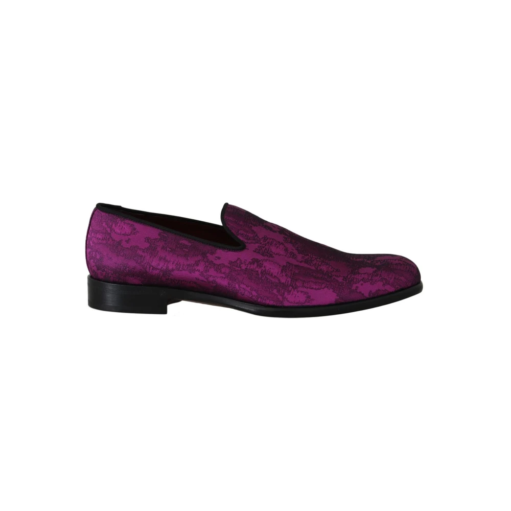 Dolce & Gabbana Men's Purple/Black Luxury Jacquard Loafers