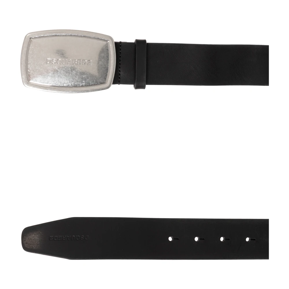 Dsquared2 Leren riem Black Heren
