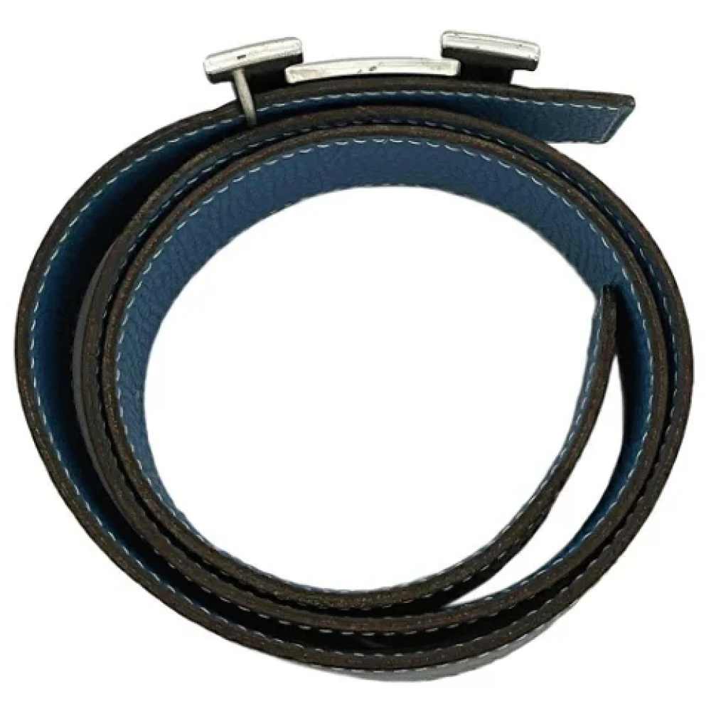 Hermès Vintage Pre-owned Leather belts Blue Dames