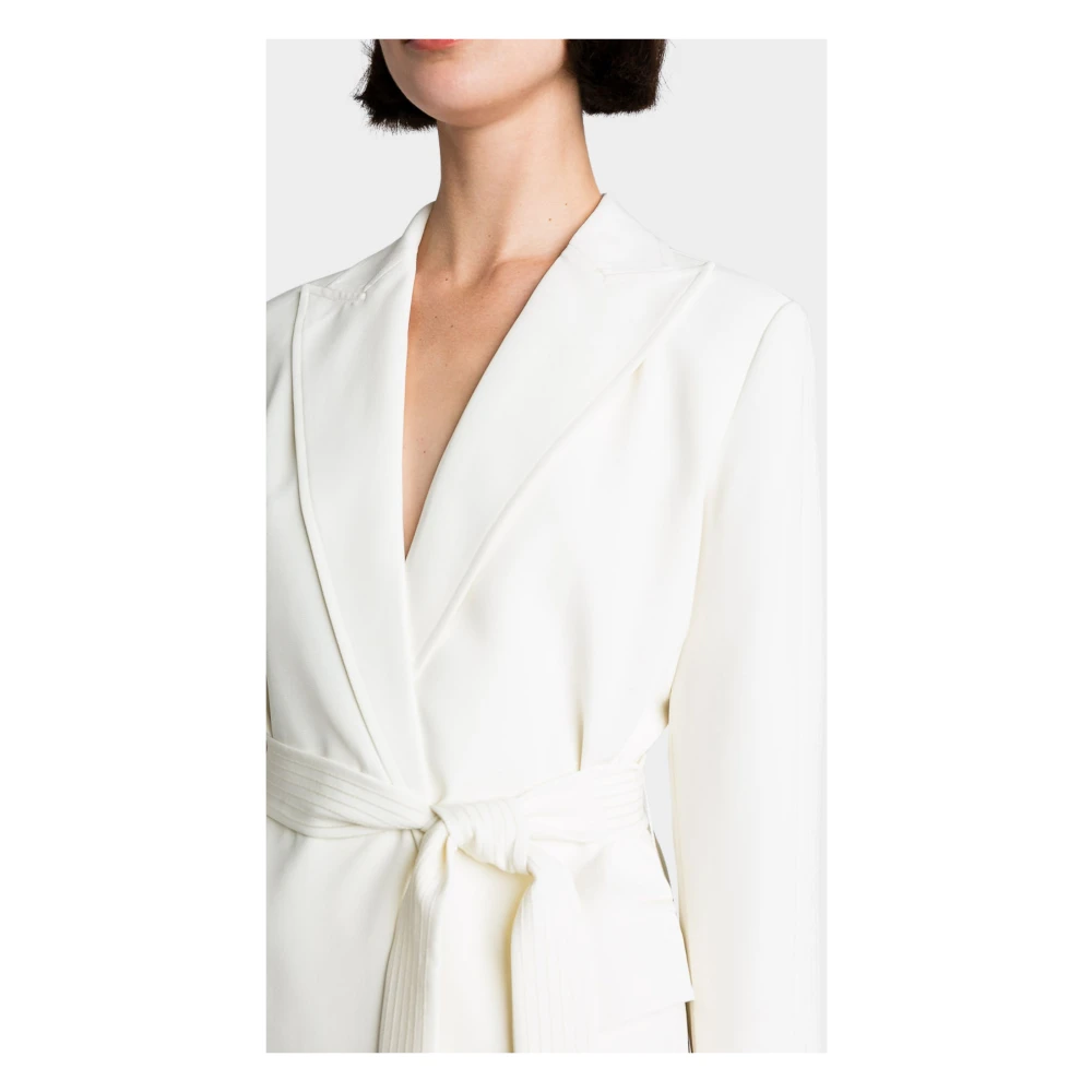 Twinset Elegante Blazer met Borduurriem White Dames