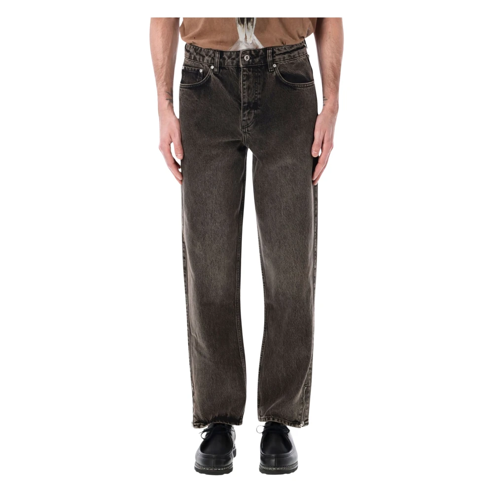 Represent Men's Gray Straight Fit Jeans, W32, R2s Split Denim